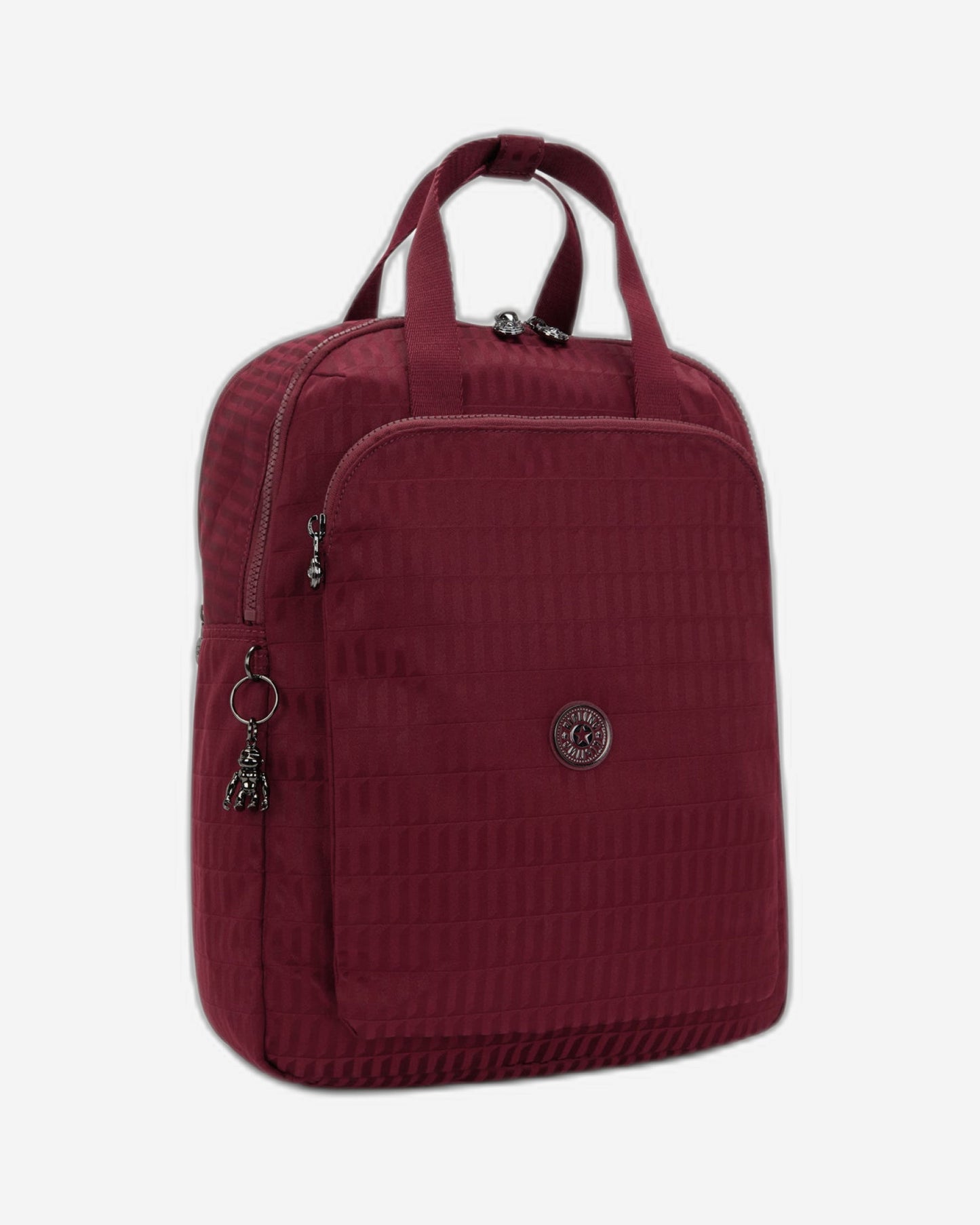 حقيبة ظهر Kipling Kazuki L Maroon Tile Jq كبيرة (مع حجرة للكمبيوتر المحمول) I8227-9HX