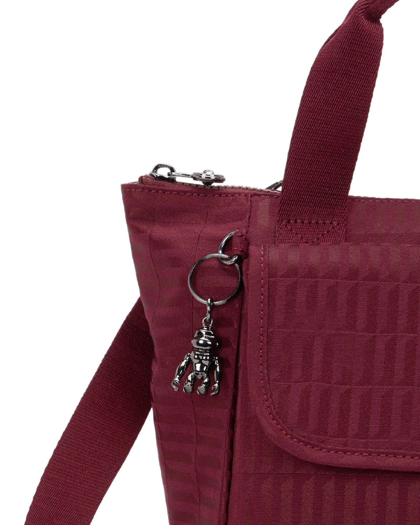حقيبة غداء متوسطة الحجم من Kipling Awakea Maroon Tile Jq (بحزام كتف قابل للإزالة) I8630-9HX