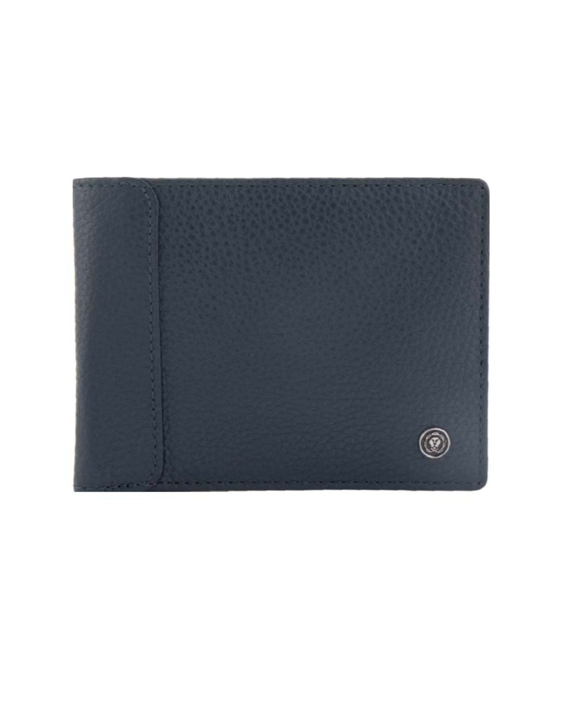 CROSS Pebble Leather 6CC Classic Fold Wallet with 6CC Cardholder - Navy Blue