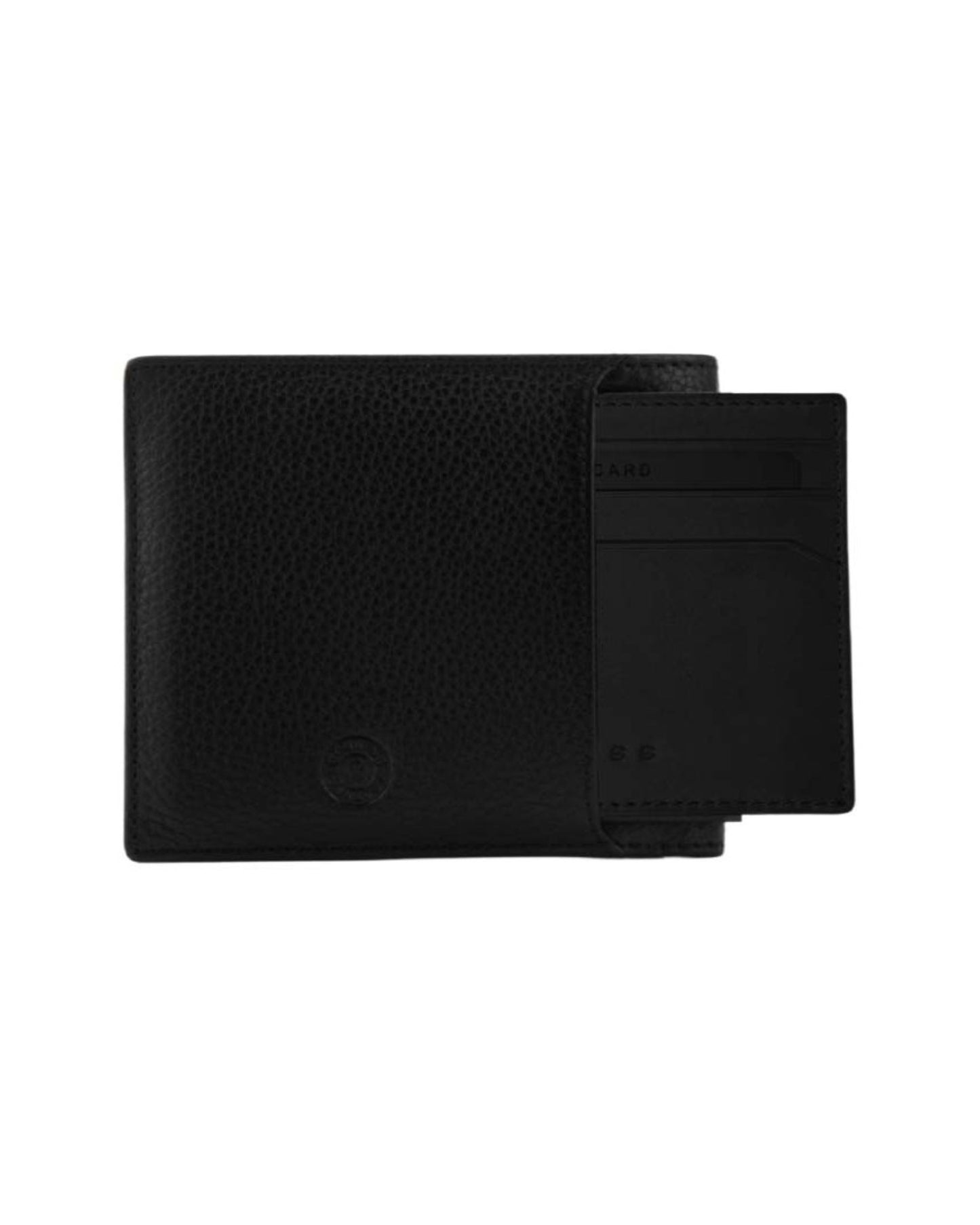 CROSS Pebble Leather 6CC Classic Fold Wallet with 6CC Cardholder - Black