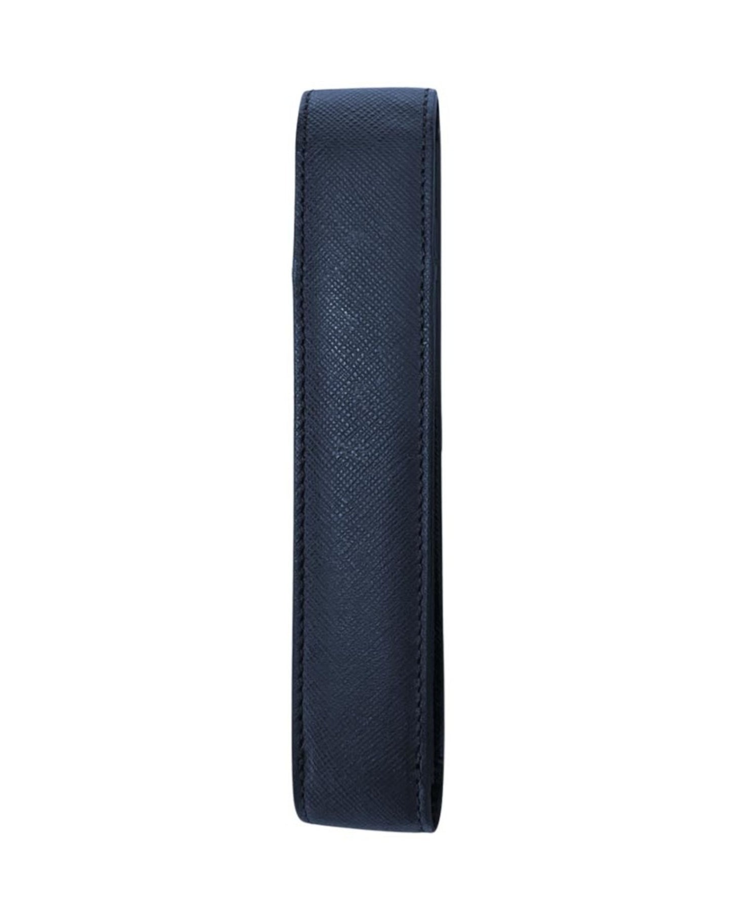 Cross Leather Single Pen Case With Flap  Navy Blue