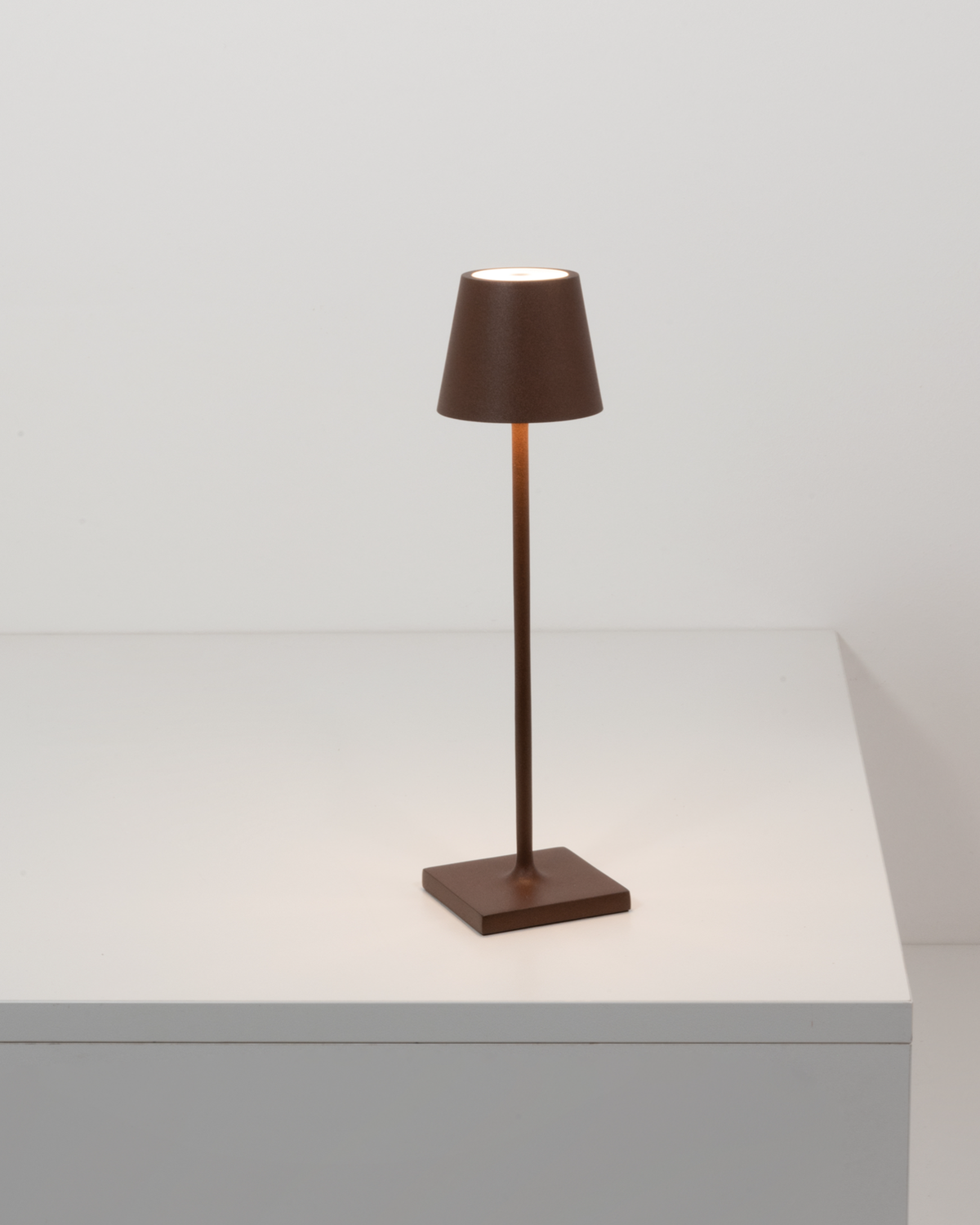 Zafferano Poldina Pro Micro Table Lamp Corten No Plug