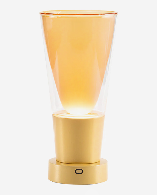 Zafferano Soffio Lamp Gold Clear Sandblasted
