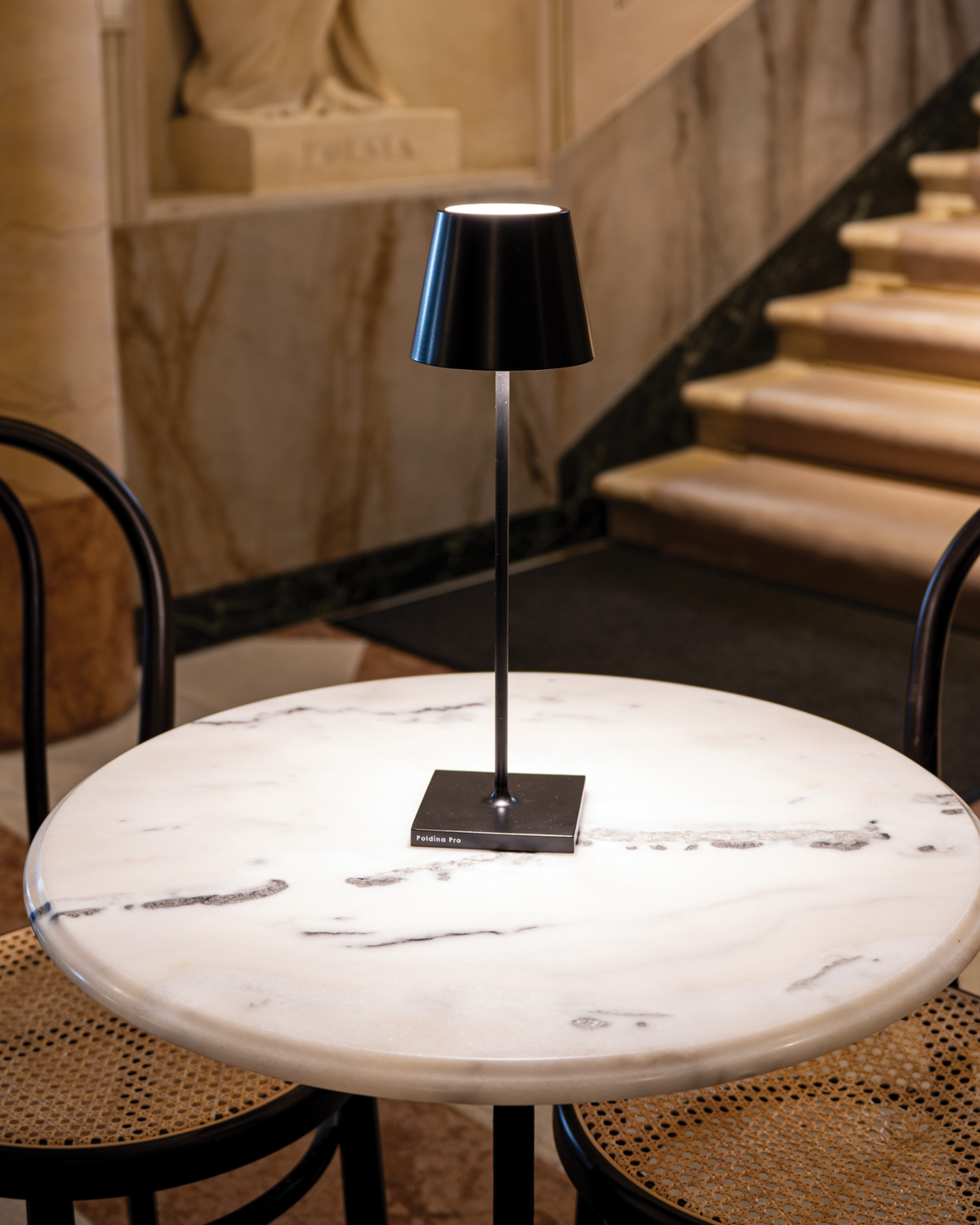 Zafferano Poldina Pro Table Lamp Matt Black
