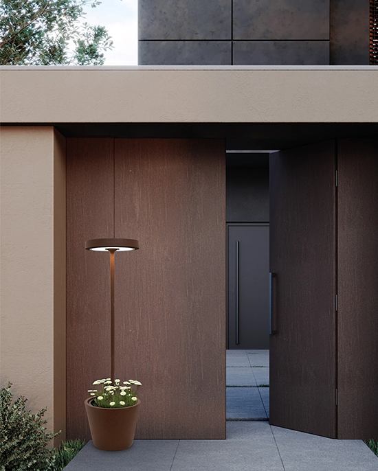 مصباح الأرضية Zafferano Poldina Reverso Corten
