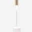 Zafferano Carolina Table Lamp Glossy White + Brass
