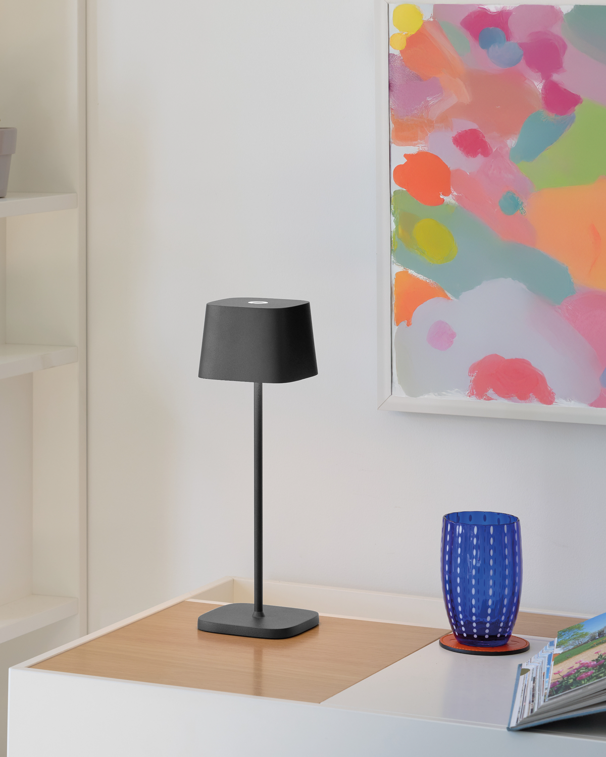 Zafferano Ofelia Pro Table Lamp Painted Dark Grey No Plug
