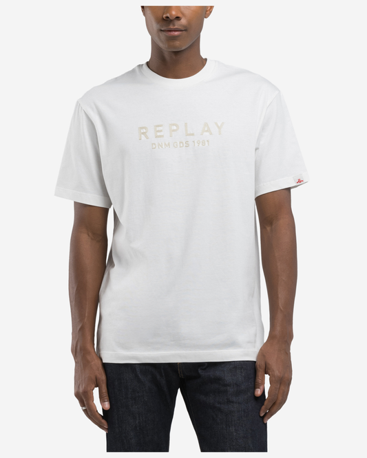 تي شيرت بقصة مريحة بحروف Replay