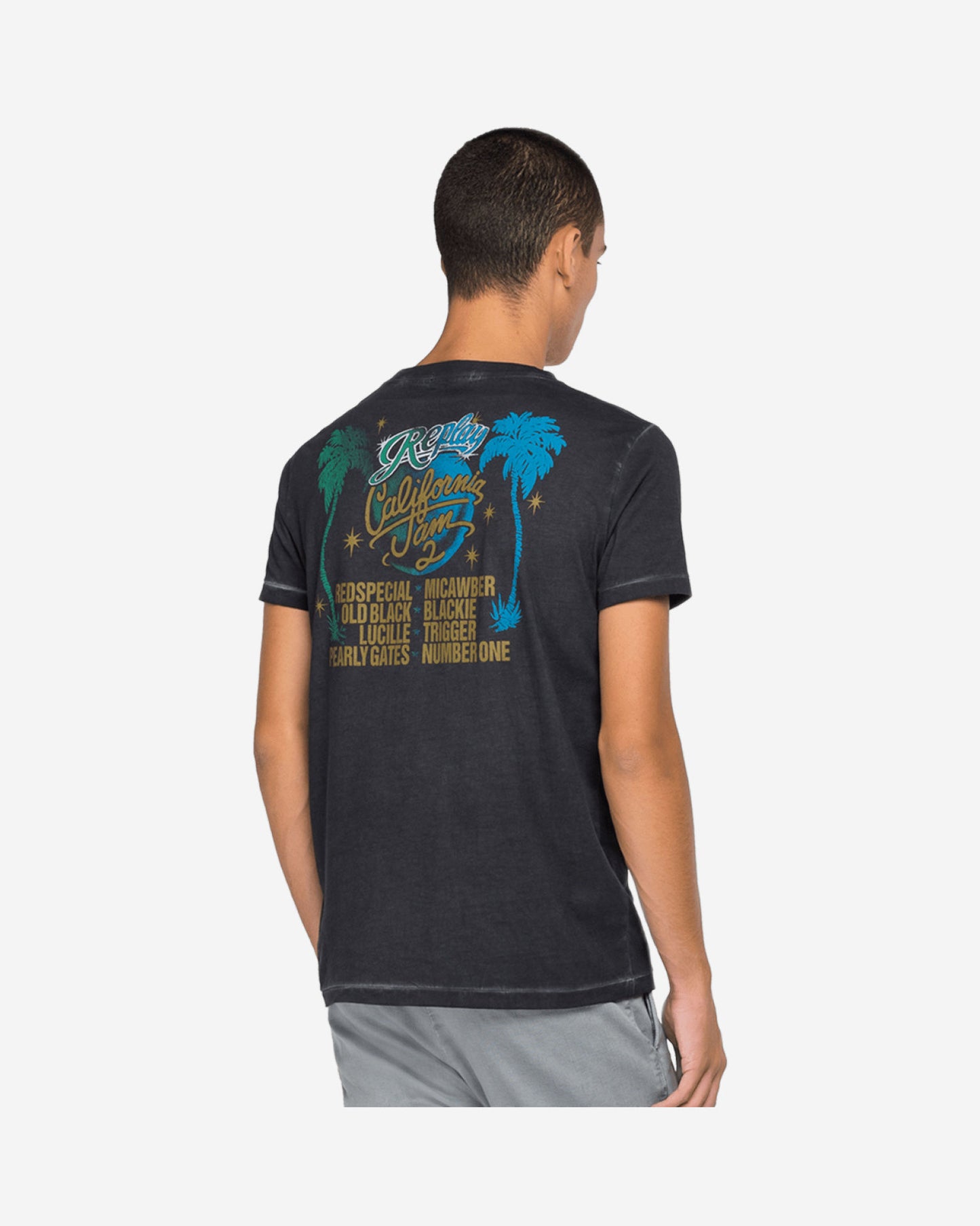 تي شيرت Replay California Jam Crewneck