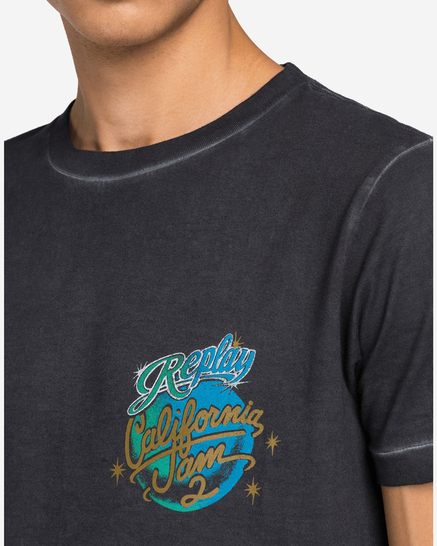 تي شيرت Replay California Jam Crewneck