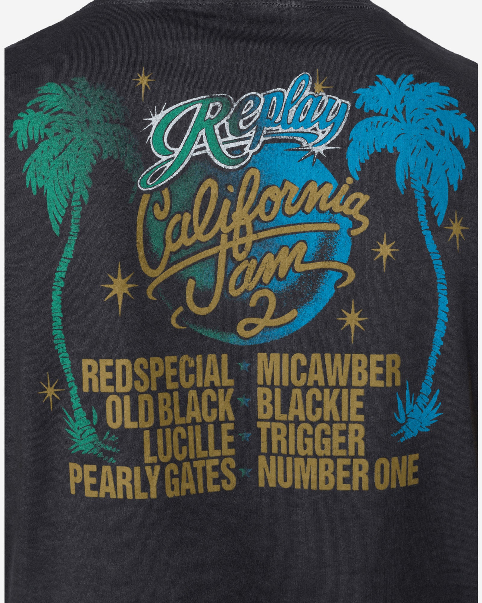 تي شيرت Replay California Jam Crewneck
