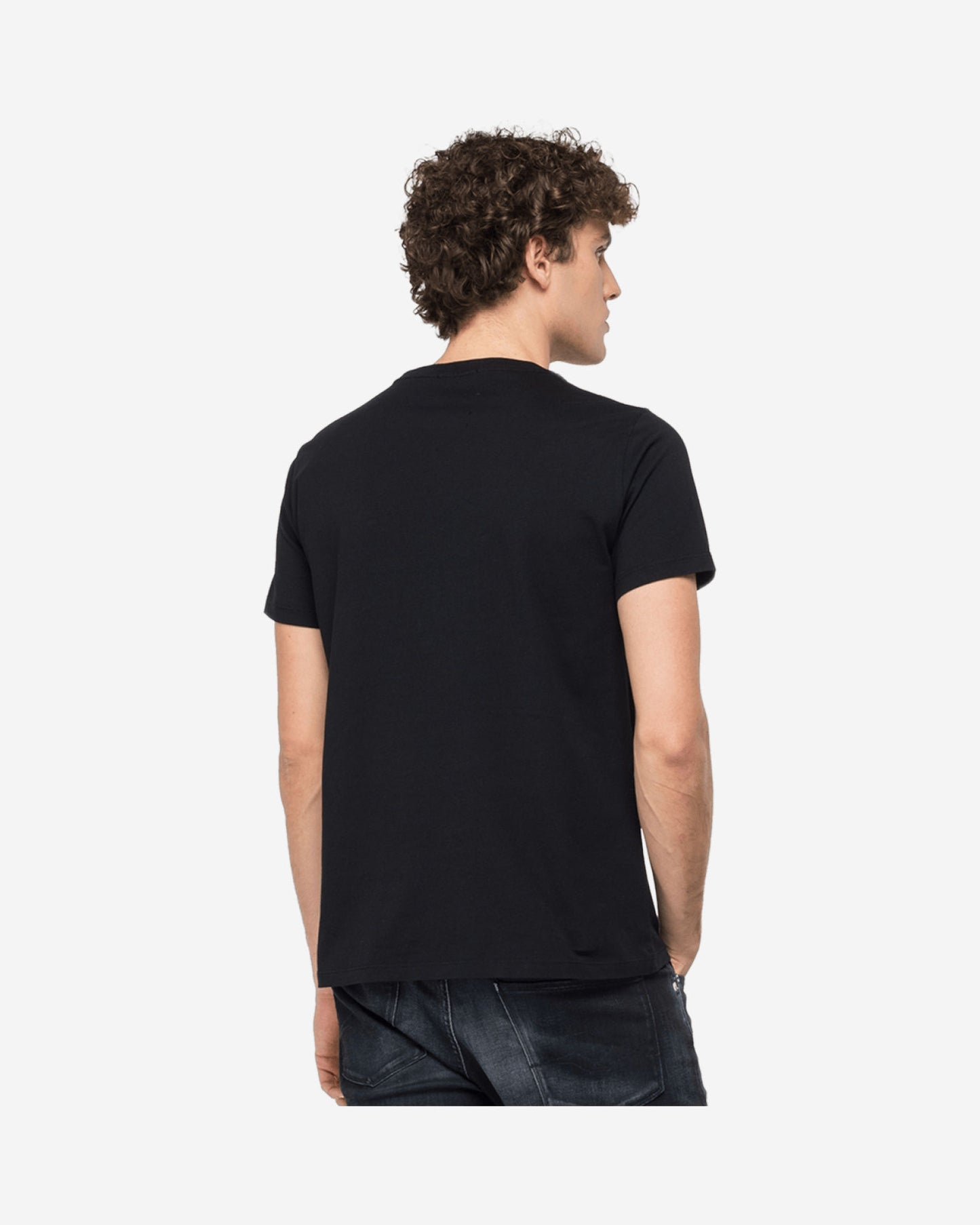 تي شيرت مطبوع عليه شعار Replay Blue Jeans Established 1981