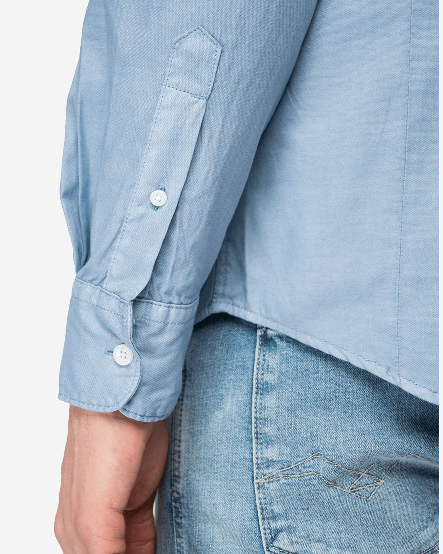 قميص قطني مع جيب