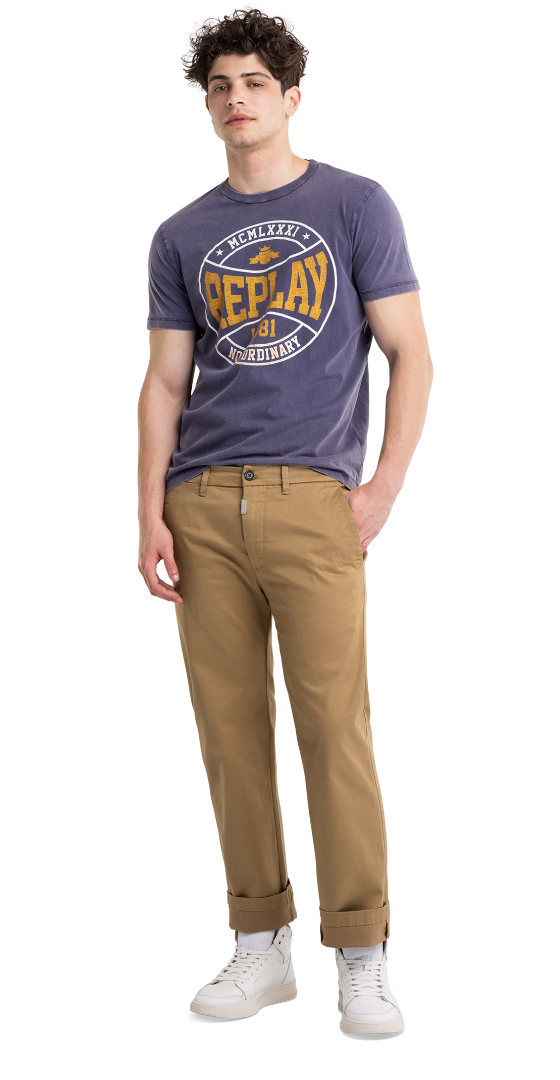 JERSEY T-SHIRT WITH COLLEGE PRINT
