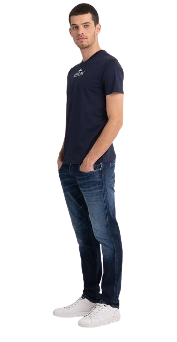 تي شيرت بياقة دائرية مع طباعة