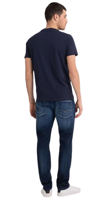 تي شيرت بياقة دائرية مع طباعة