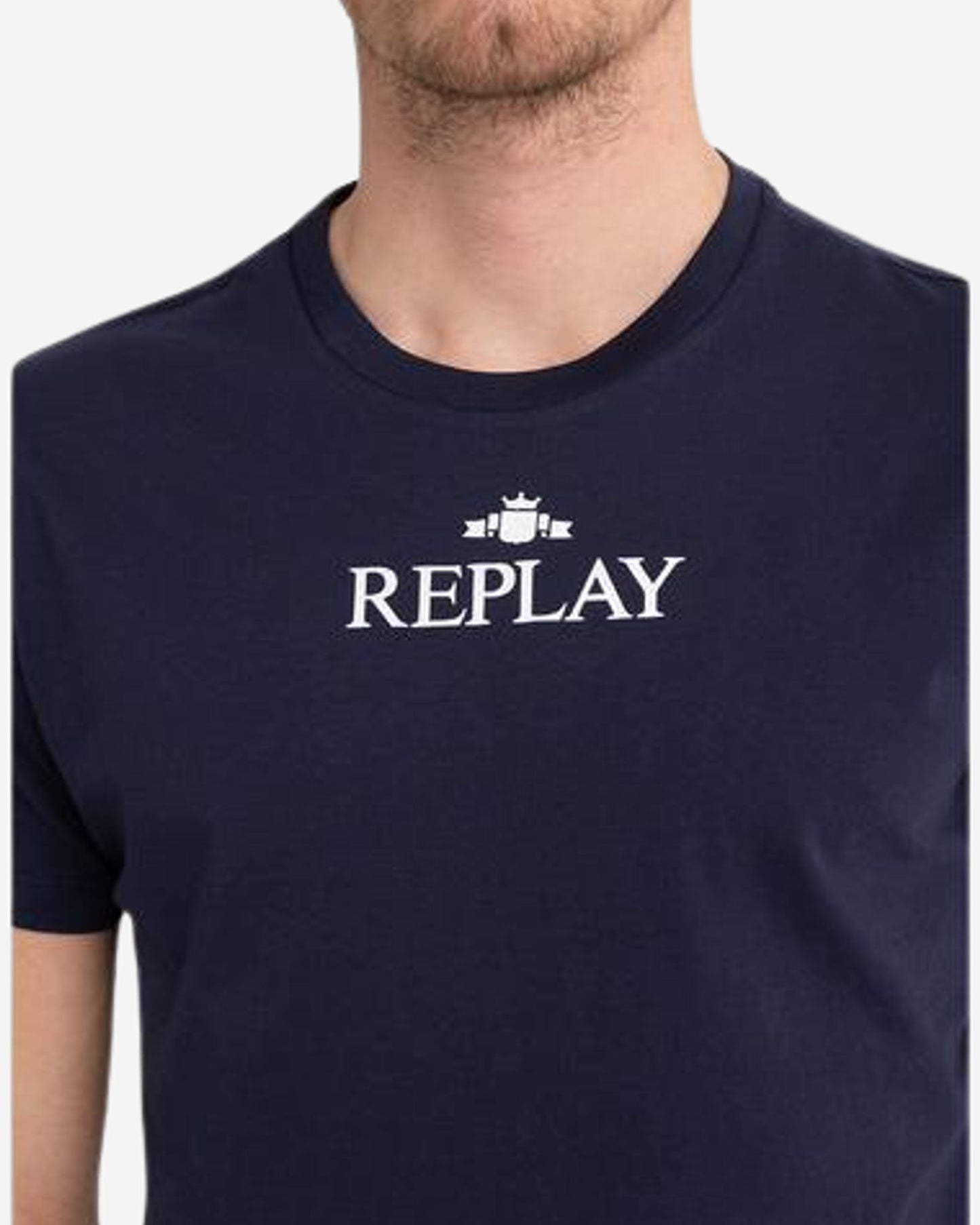 تي شيرت بياقة دائرية مع طباعة