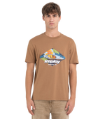 تي شيرت بياقة دائرية مع طباعة