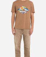 تي شيرت بياقة دائرية مع طباعة