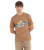 تي شيرت بياقة دائرية مع طباعة