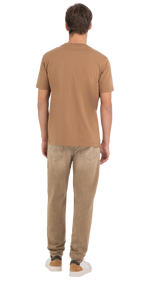 تي شيرت بياقة دائرية مع طباعة