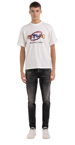 Jersey T-Shirt With Vintage Print