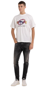 تي شيرت جيرسي بطبعة عتيقة