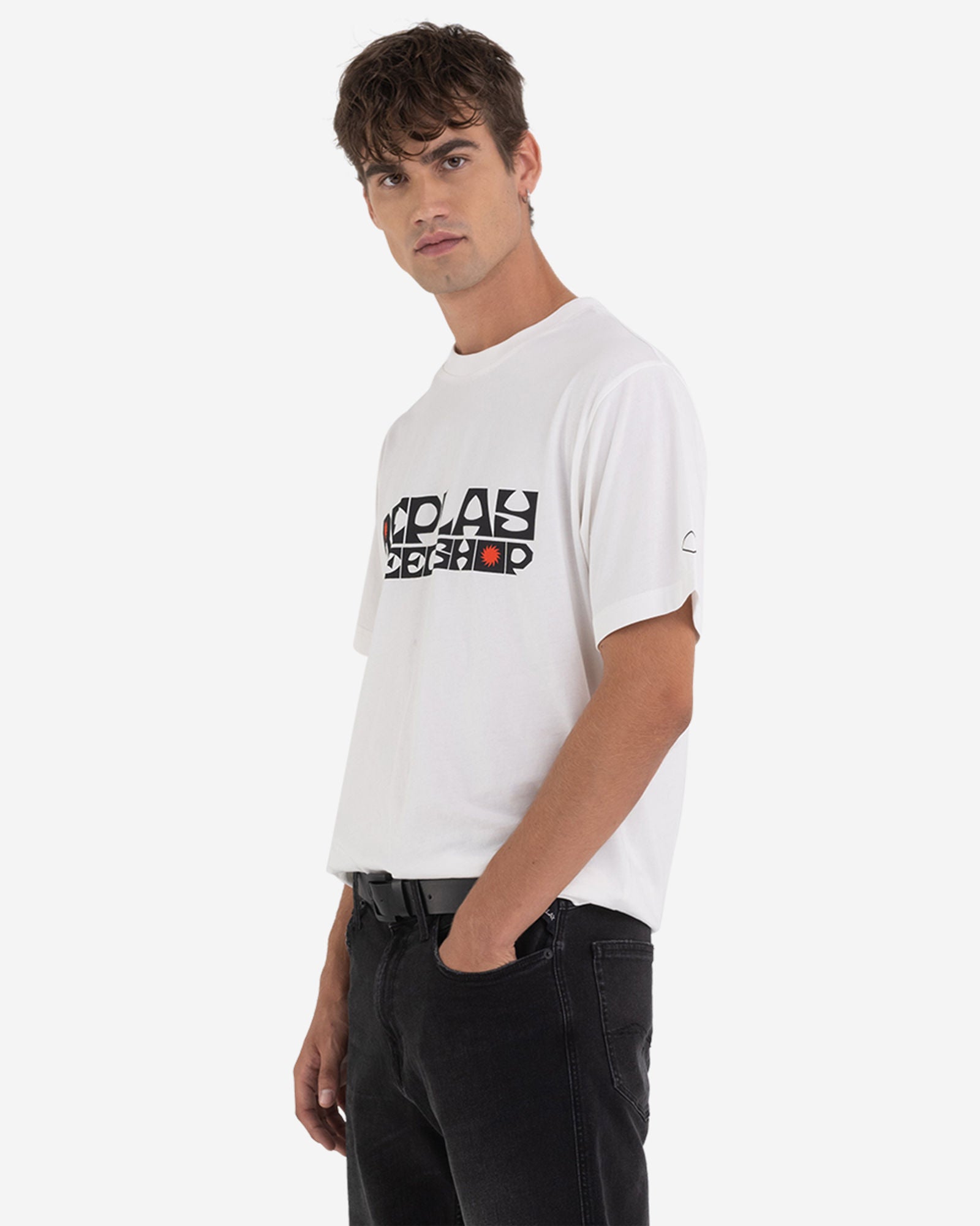 تي شيرت جيرسي بطبعة راكبي الدراجات النارية