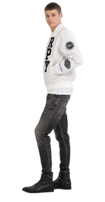 جاكيت بومبر بسحاب كامل مع زخارف