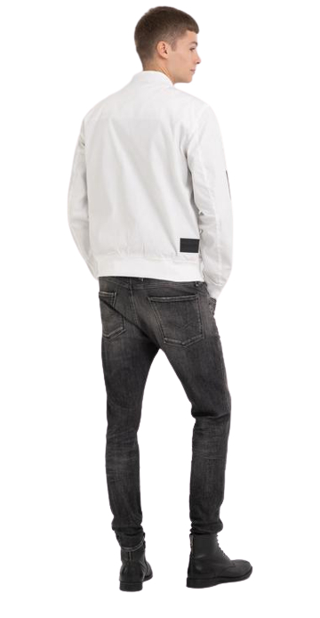 جاكيت بومبر بسحاب كامل مع زخارف