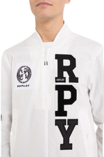 جاكيت بومبر بسحاب كامل مع زخارف