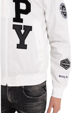 جاكيت بومبر بسحاب كامل مع زخارف