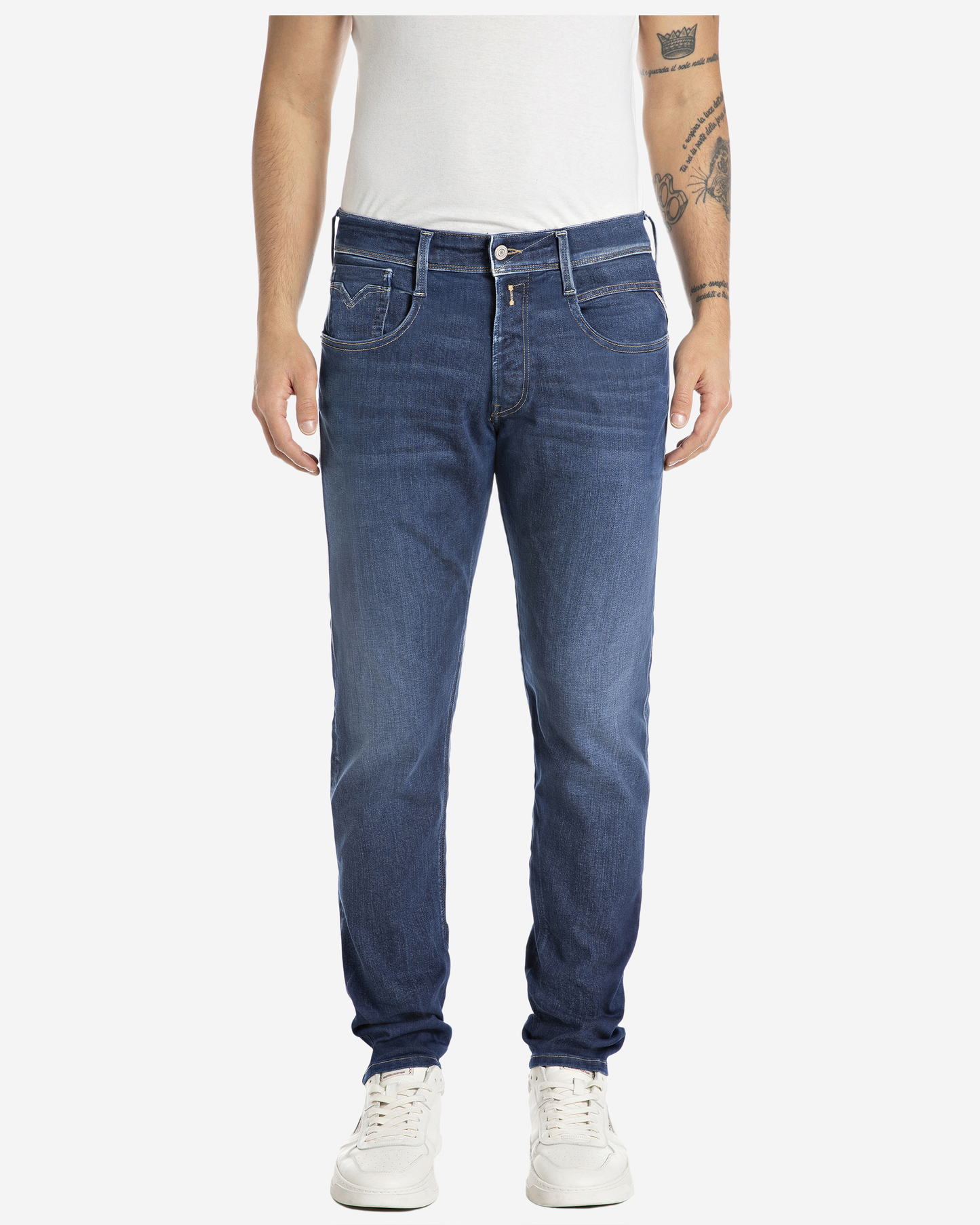 Replay Anbass Slim-Fit Jeans - Dark Blue