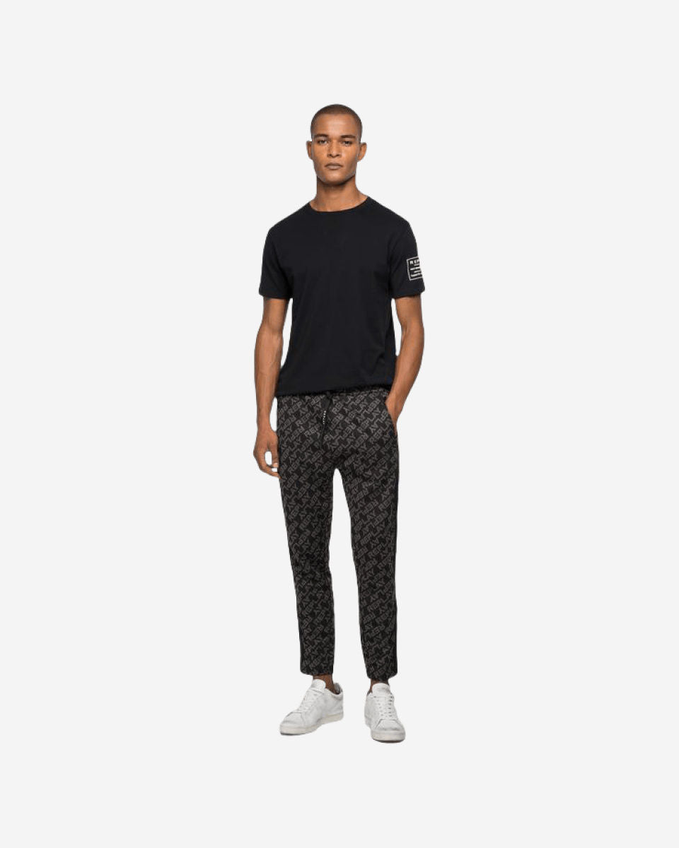 بنطال رياضي ريبلاي بقصّة Slim Fit مع نقشة جاكار