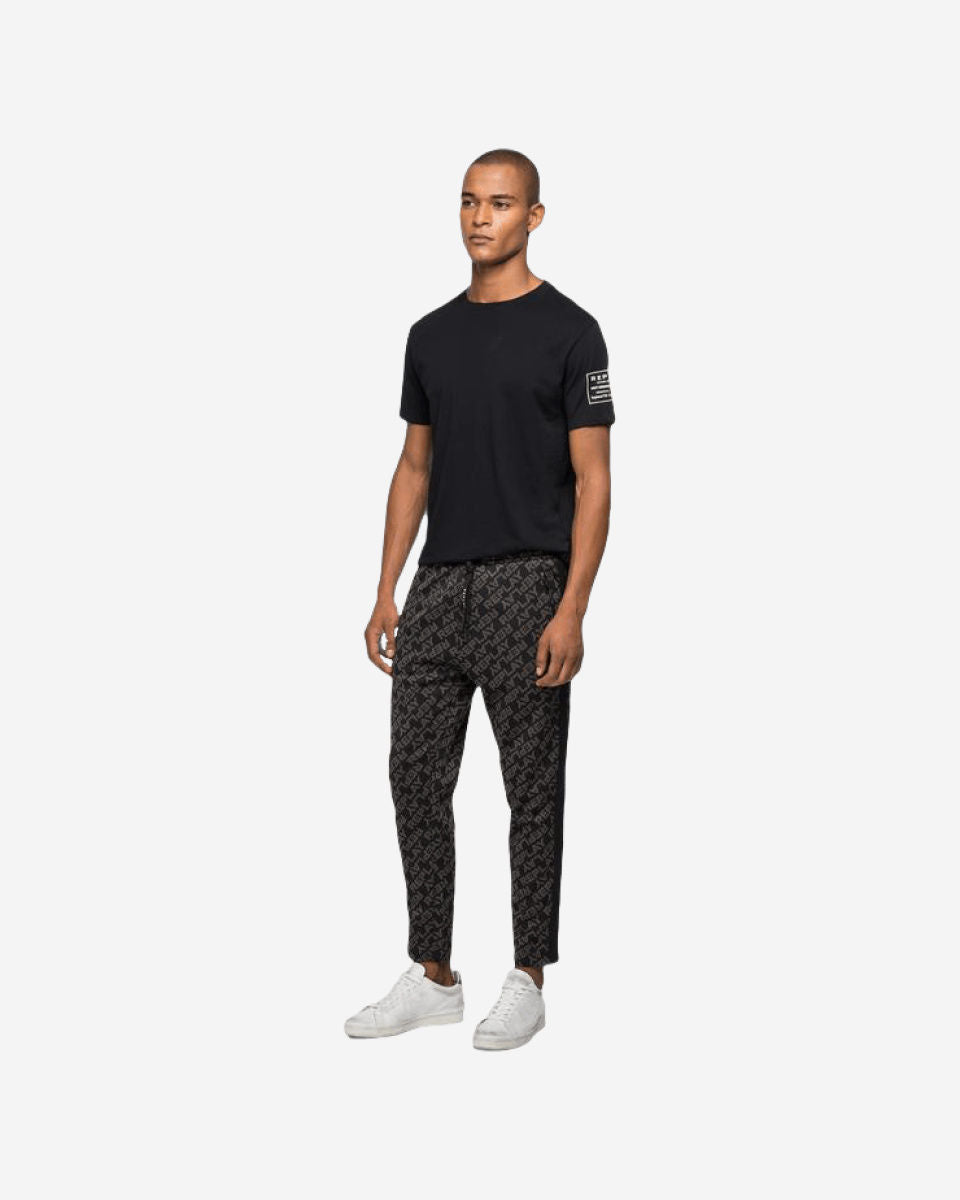 بنطال رياضي ريبلاي بقصّة Slim Fit مع نقشة جاكار
