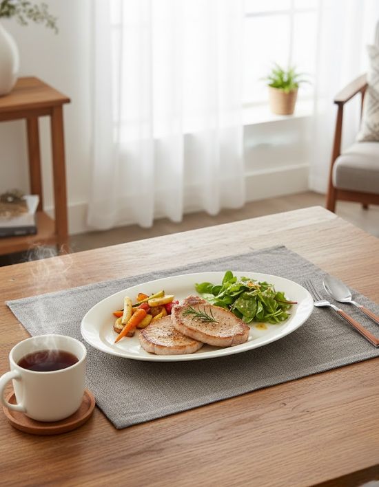 طبق ريريش ميزون باستيل بيضاوي عاجي