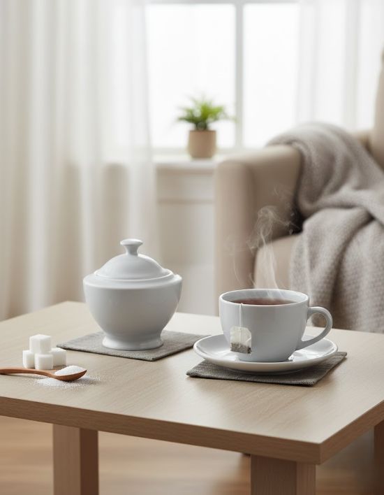 ميزون باستيل شوجر مع غطاء حجر القمر الأزرق