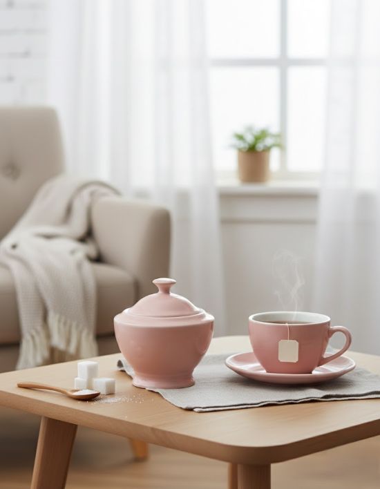 سكر باستيل من ميزون مع غطاء وردي