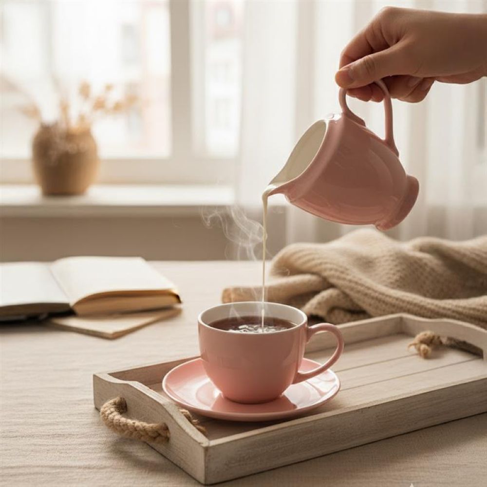 Maison Pastel Tea And Saucer Pink