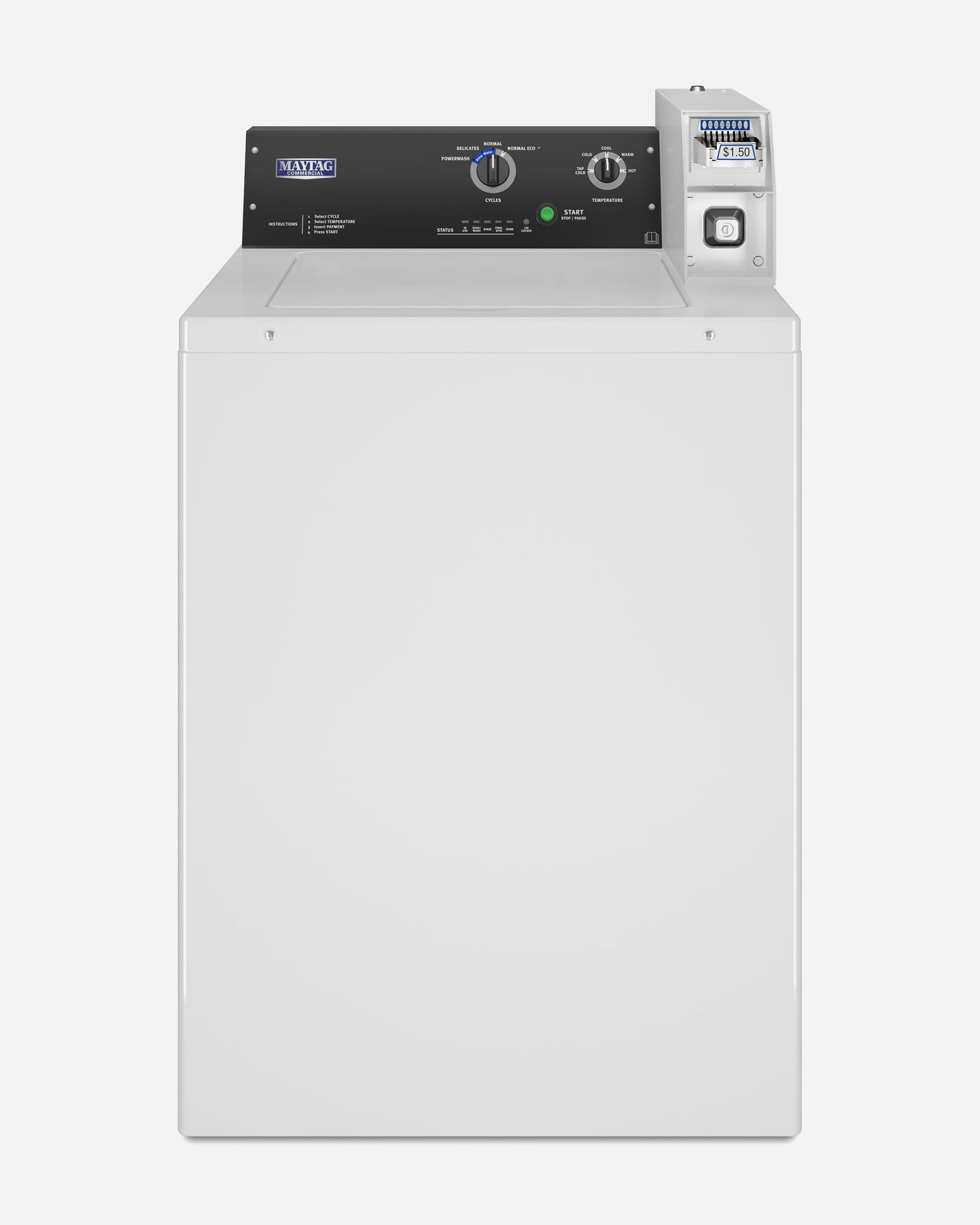 MAYTAG COMMERCIAL TOP-LOAD WASHER COIN SLIDE
