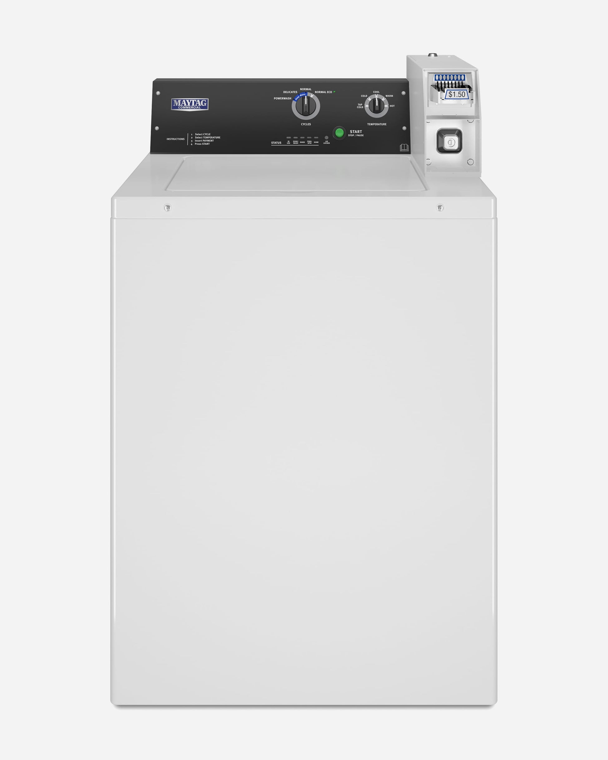 MAYTAG COMMERCIAL TOP-LOAD WASHER COIN SLIDE