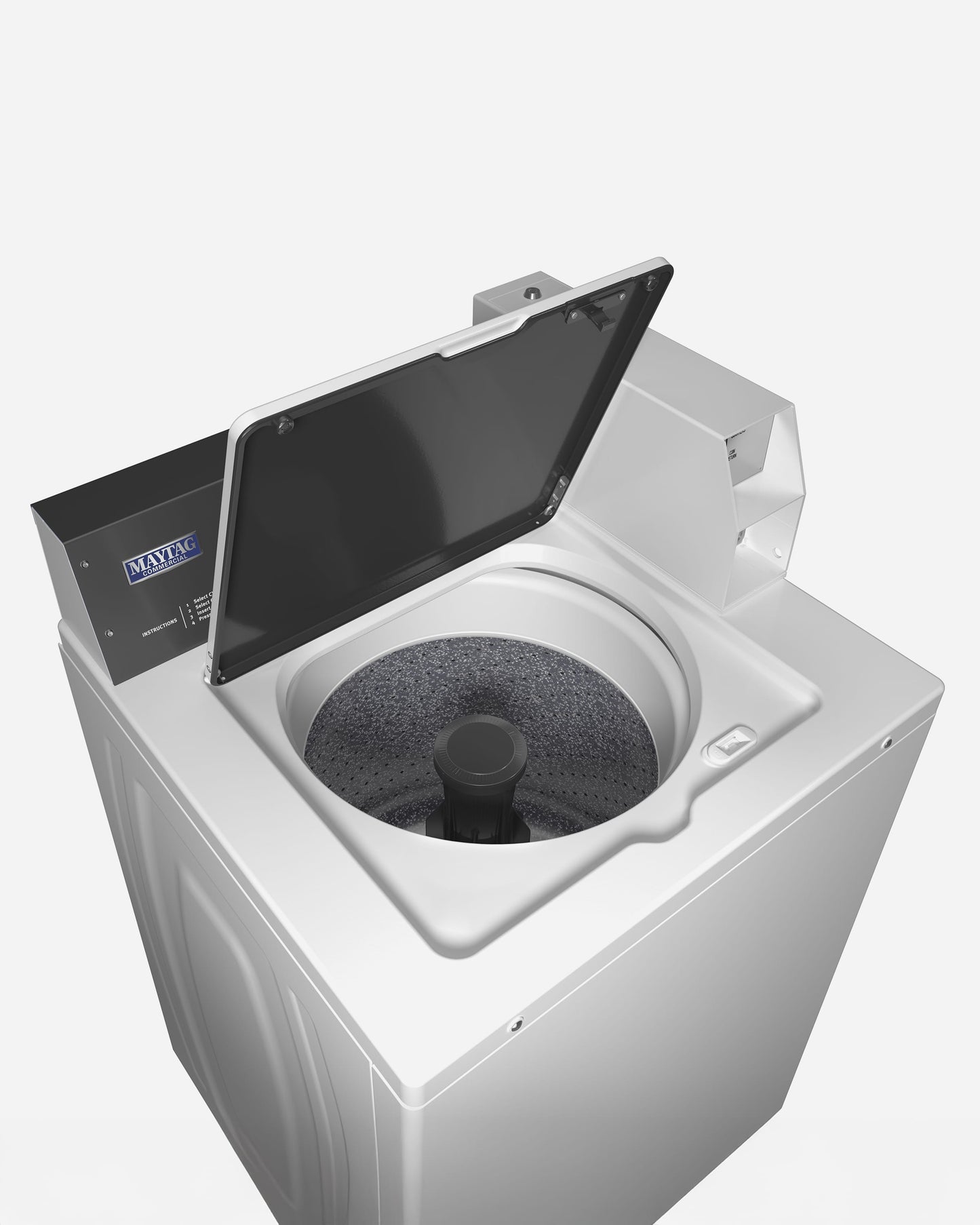 غسالة تحميل علوي تجارية من Maytag مزودة بمدخل عملات معدنية للخدمة الشاقة