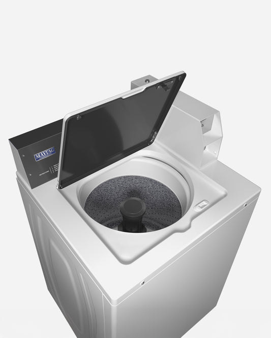 غسالة تحميل علوي تجارية من Maytag مزودة بمدخل عملات معدنية للخدمة الشاقة