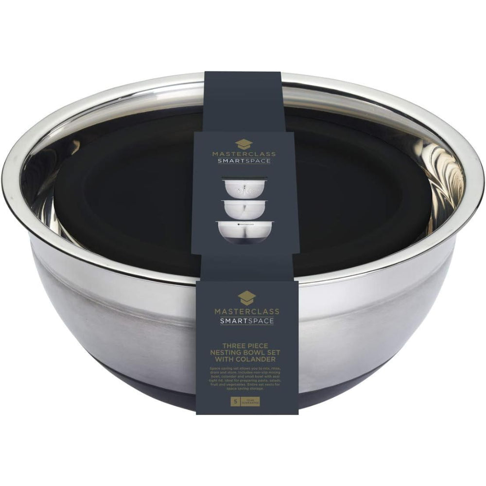 أوعية متداخلة مع مصفاة من ماك سبس، 3 قطع