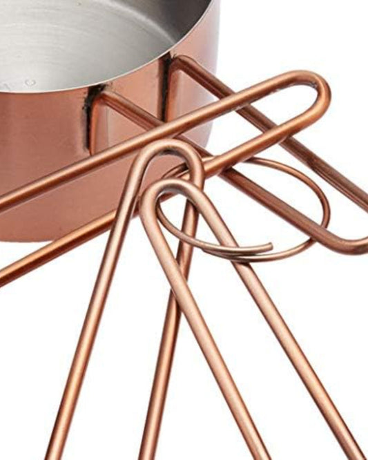 مجموعة أكواب قياس من ماك، مكونة من 4 قطع، مصنوعة من الفولاذ المقاوم للصدأ والنحاس