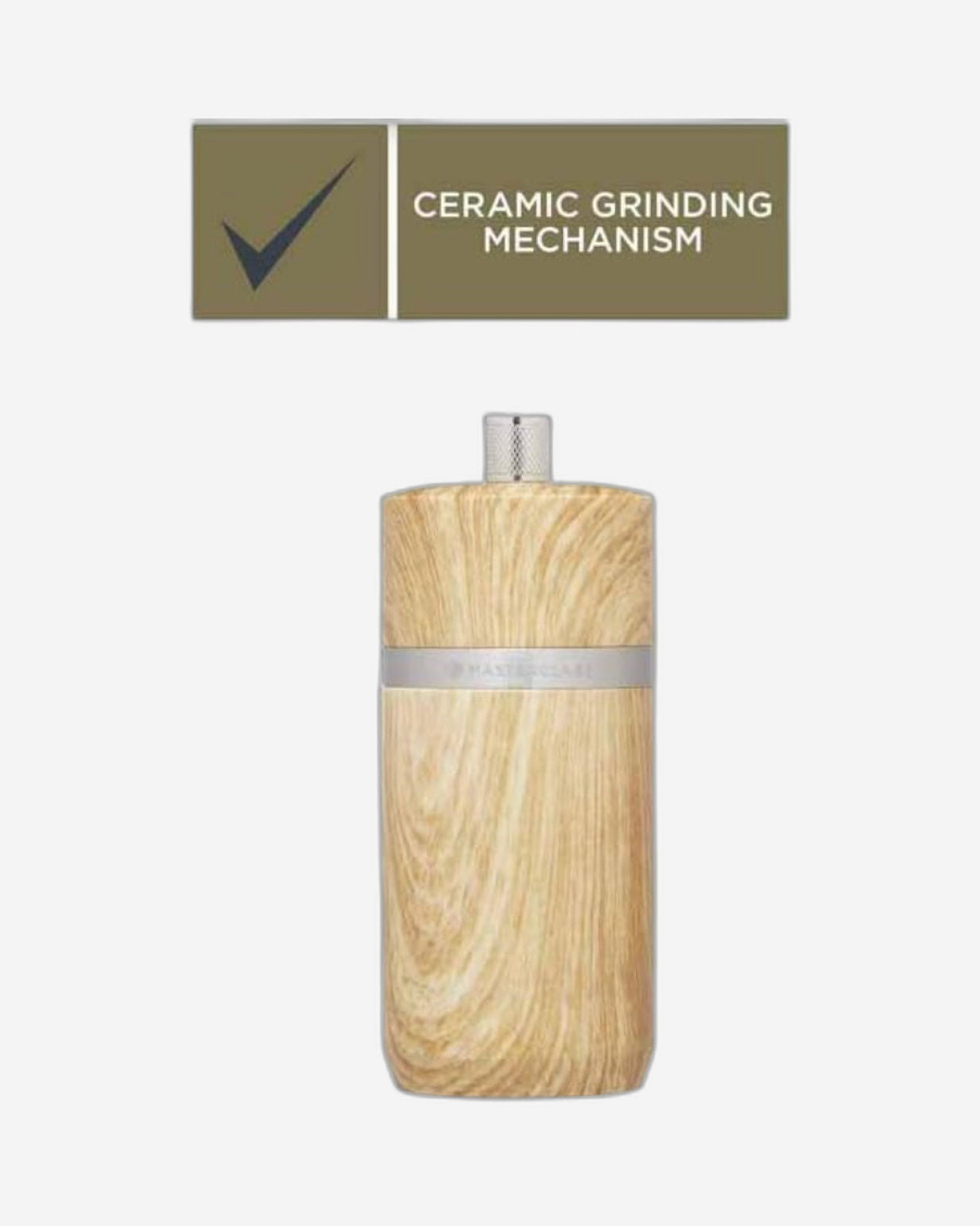 مطحنة ملح وفلفل ماك 12 سم من خشب الزان