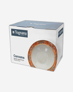 طقم أدوات مائدة من البورسلين متعدد الألوان من توغنانا - طقم أدوات مائدة من 18 قطعة - متروبوليس كركم