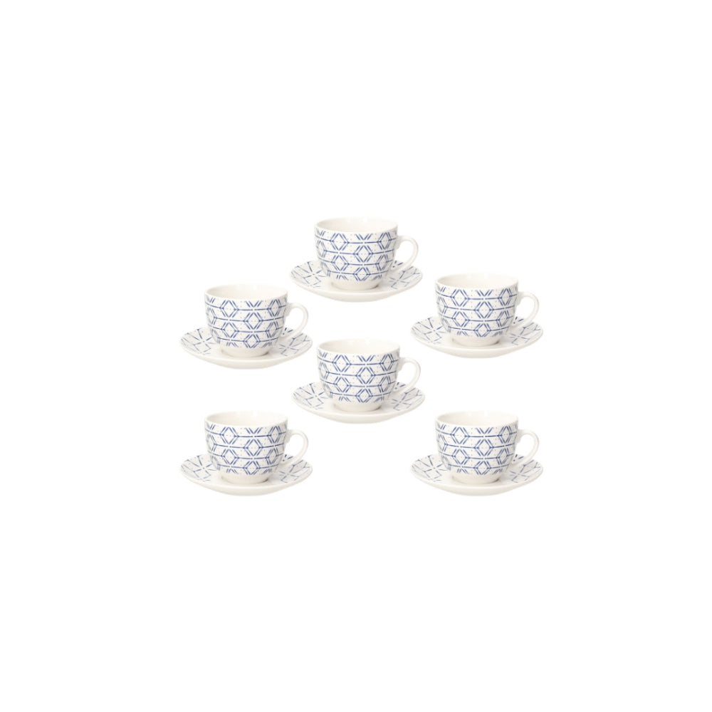 Tognana Pack of 6 Coffee Cups with Saucer, Coffee Cup Set Metropolis Down Town