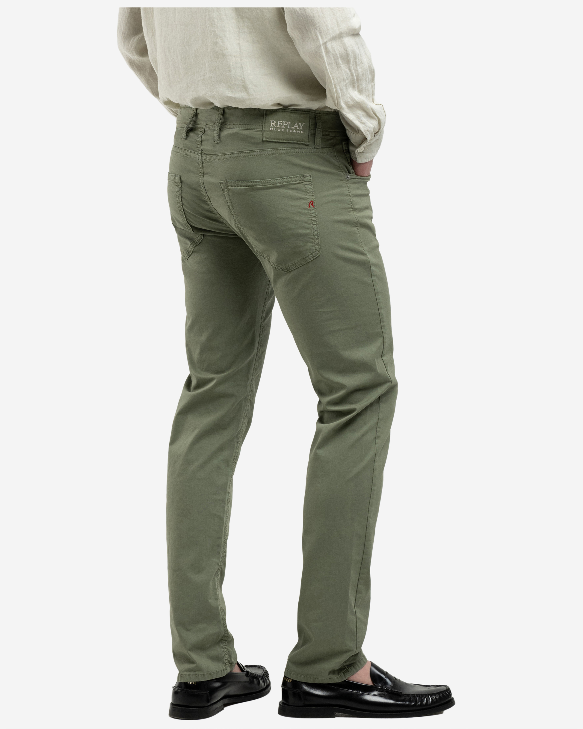 Replay STRAIGHT-FIT TWILL TROUSERS