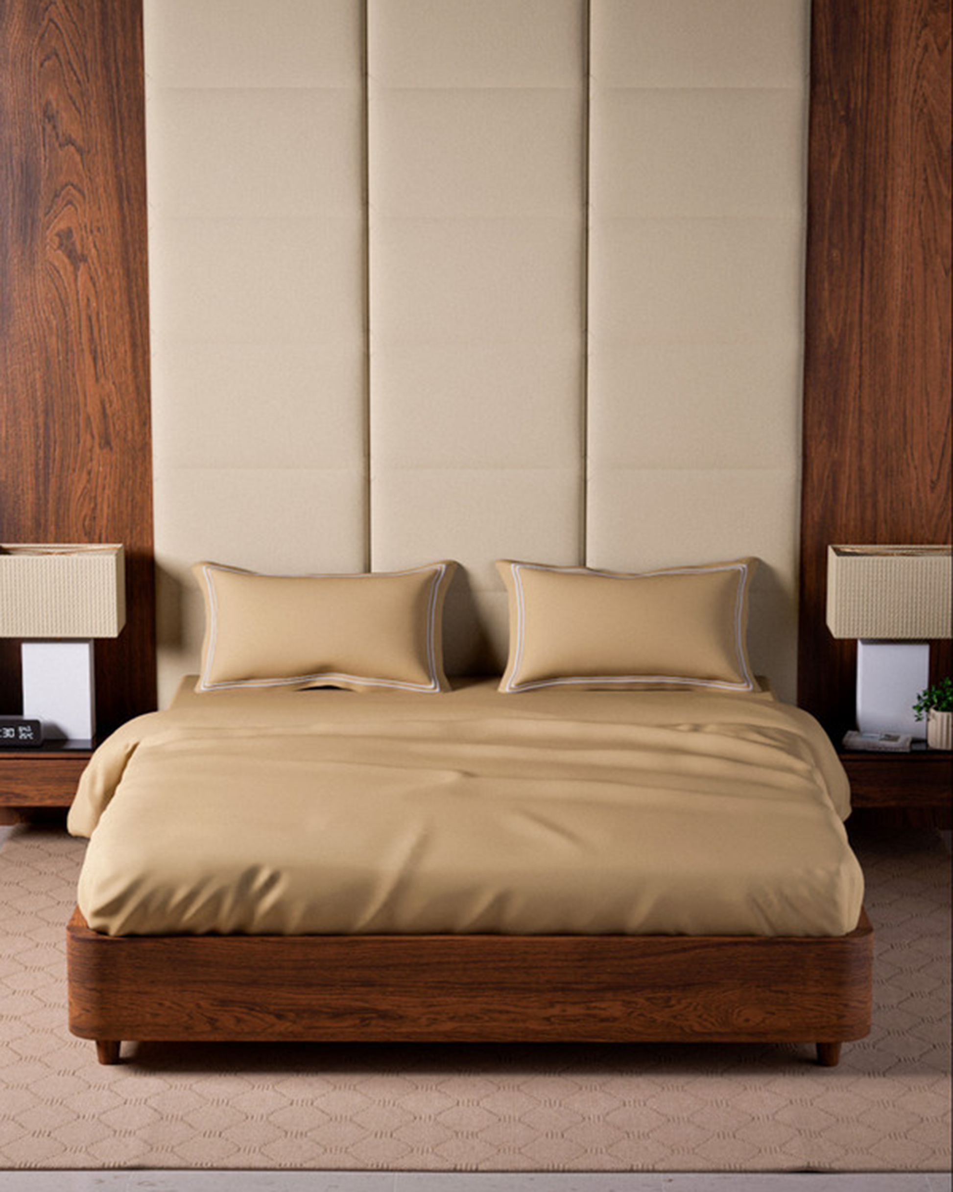Cotton King Flat 500TC Opulent Hue Fawn